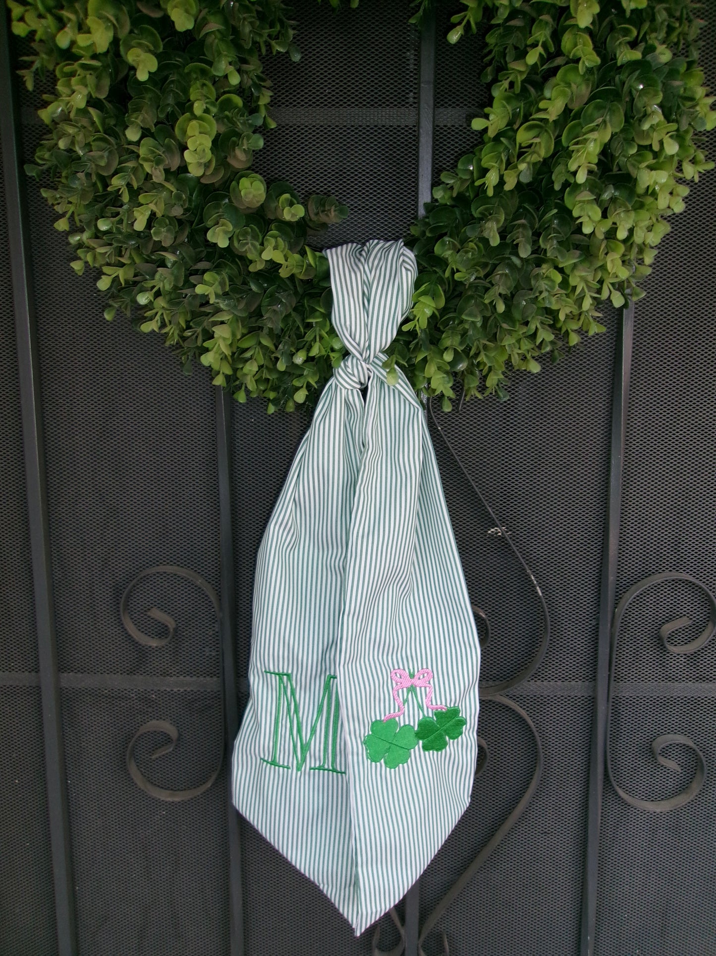 Striped Wreath Sash